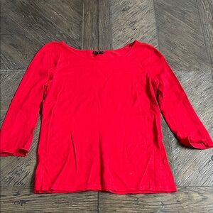 Express Vibrant Red Long Sleeve Sweater Medium